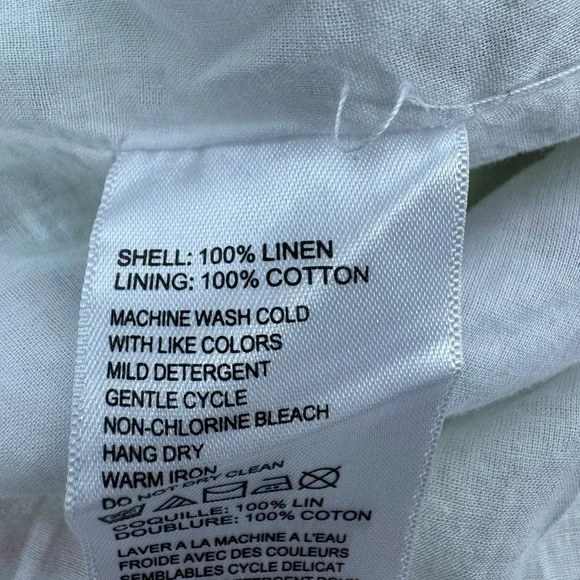 Tommy Bahama Tulum Linen Shift Dress S Coastal Resort Beach Striped Fringe - Picture 5 of 8